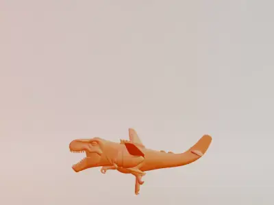 Nuclearo Dinossauro Italian brainrot Printable 3D print model
