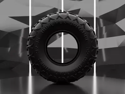 Dune Performance Sand Tire - Off-Road Paddle Tire 3D model