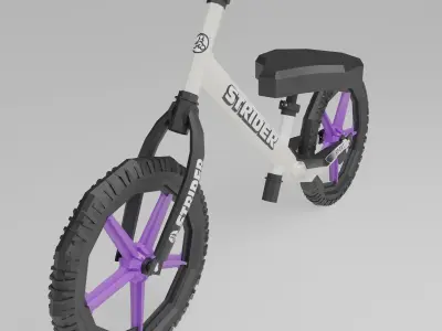 lowpoly cycle balance bike Low-poly 3D model