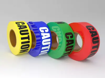 Caution Tape Collection 3D model