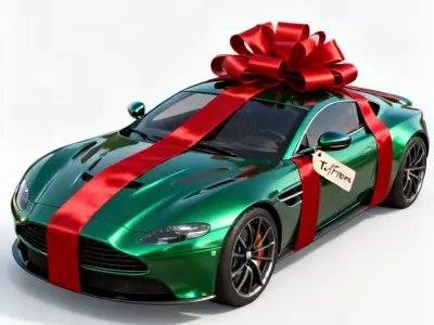Ultimate Gift-Wrapped Luxury Supercar 3D Model Low-poly 3D model