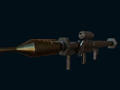 Panzerfaust 3 PzF  Rocket Launcher Gaming weapon Model  Low-poly 3D model