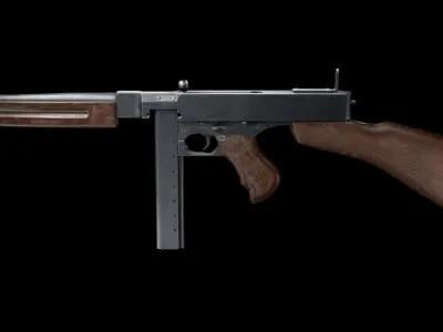 Thompson SMG Low-poly 3D model