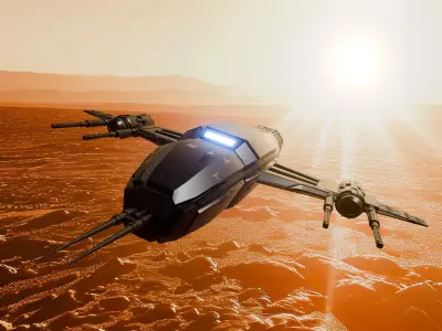 ufo shuttle spaceship spacecraft Free 3D model