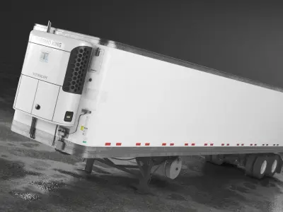 Fridge trailer Low-poly 3D model