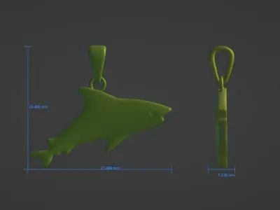 Shark pendant Free 3D print model