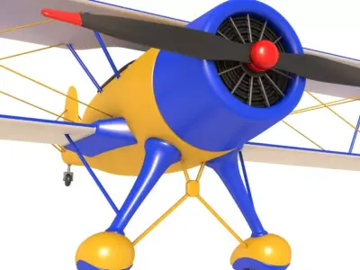 Biplane 3D model get