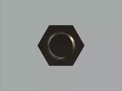 Sand Blasted Hex M3 Bolt Detailed 3D Model 3D model
