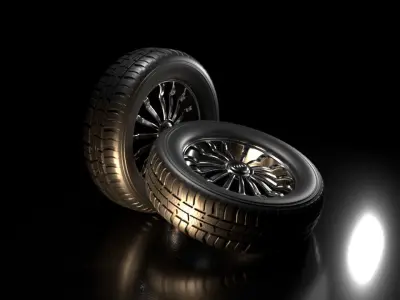 Tyre 3D Model tyres Free low-poly 3D model