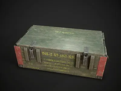 Wooden Crate Low-poly 3D model purchase
