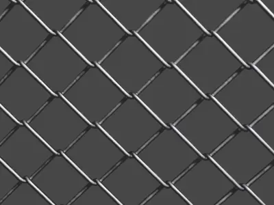 Chain linked fence 3D model