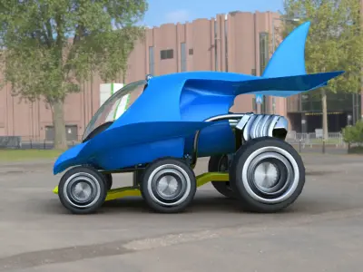 Futuristic Hybrid Aircraft Vehicle 3D model