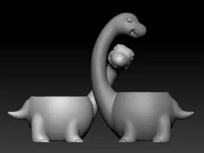 Dinosaurs cartoon decoration 3D model