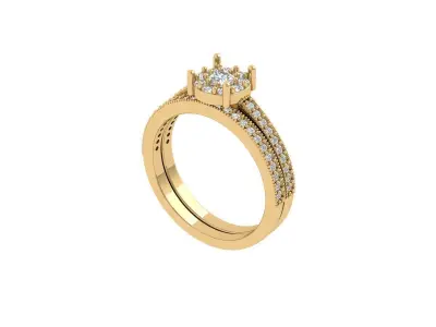 Bridal set Ring 3D print model purchase