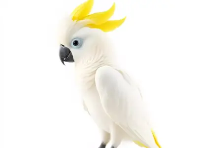 Majestic White Cockatoo model pack Low-poly 3D model