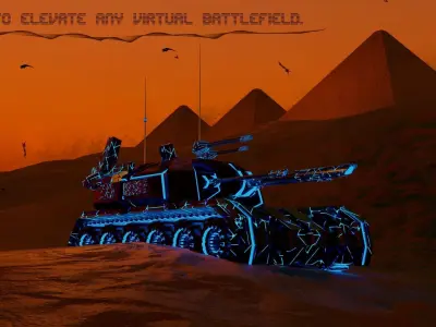 Futuristic tank 3D model buy