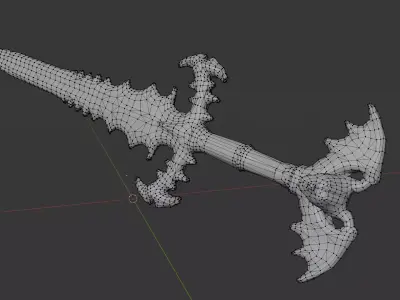 8 Low Poly Dark Fantasy Melee Swords and Scythe Collection 3D Model Pack