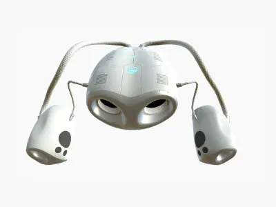 Jetpack I01 White Blue - SciFi Character Design Low-poly 3D model