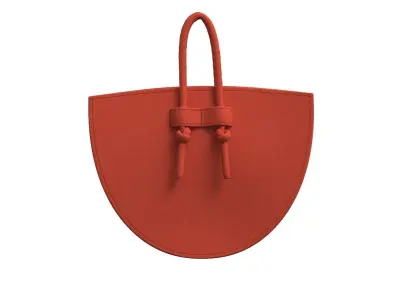 Orange Leather Tote Bag 3D model