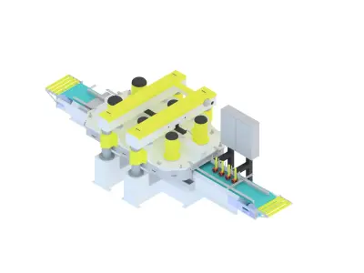 Horizontal Marble Splitting Machine 3D model