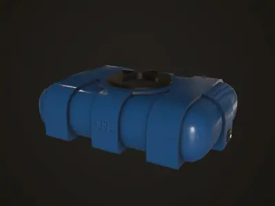 Water Barrels Pack Low-poly 3D model