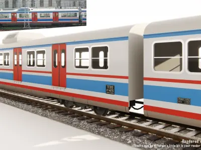 TCDD - E14000 Electrificied Commuter Train Low-poly 3D model