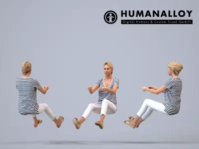 00068Maja003 - Adult Caucasian woman sitting in car driving 3D model