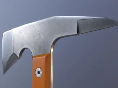 Unique industrial axe Low-poly 3D model
