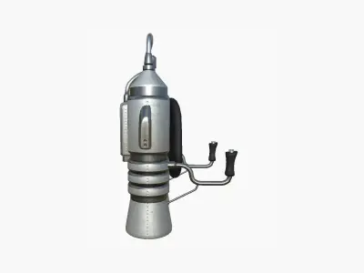 Jetpack E08 Light Steel - SciFi Character Design Low-poly 3D model