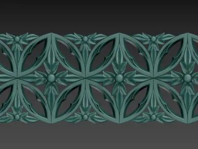 Gothic seamless ornament 01 3D print model