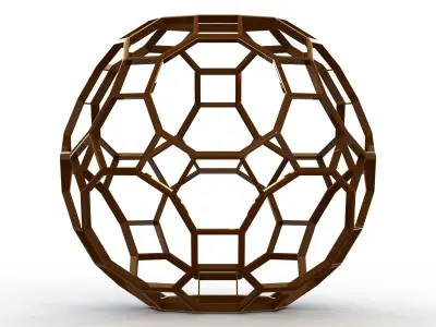 Wireframe Shape Great Rhombicosidodecahedron 3D print model