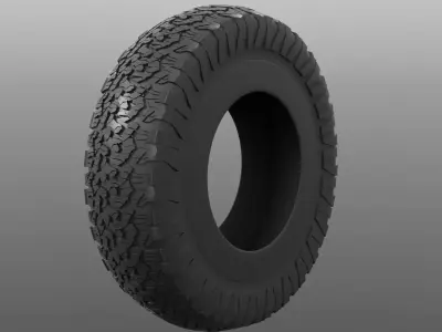 BF Goodrich AT KO2 Offroad Tire 3D Model 3D model in Modo 3D model
