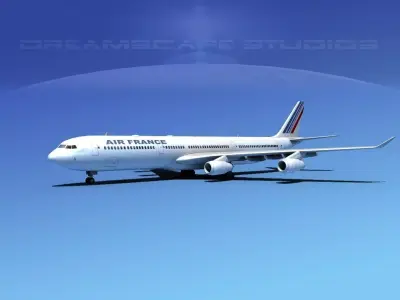 Airbus A340-600 Air France 3D model purchase
