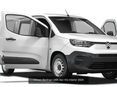 Stellantis Small  Van HQ Interior LWB 2024 3D Model Collection 3D Model Pack