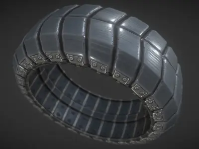Futuristic Tire Sci-fi Plus Version Low-poly 3D model