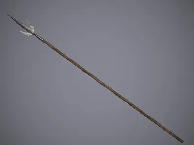 Medieval Polearm Corsesca Low-poly 3D model