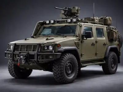 Light Armored Military Vehicle Tactical Patrol Utility Model 3D model