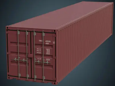 Cargo Container 3A Low-poly 3D model