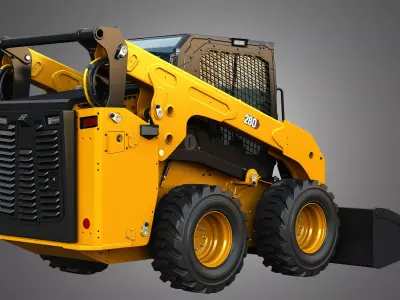 285 - 280 Compact Track - Skid Steer Loaders 2 in 1 3D Model Pack