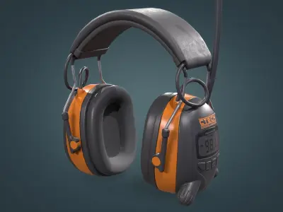 Ear Muffs Low-poly 3D model