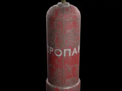 Soviet USSR Gas tank PBR low-poly game-ready  model Low-poly 3D model