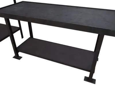 Industrial Metal Tables Pack - Game props Low-poly 3D model