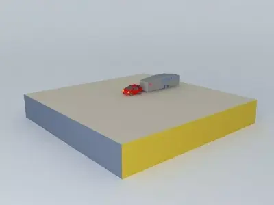 sketchyphysics  smart car pulling a 5th wheel Free 3D model