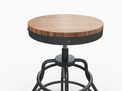  Industrial Mansard Stool 3D model