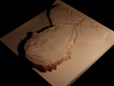 Hiccup How to Train Your Dragon CNC High Relief Sand Casting 3D print model