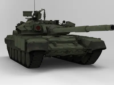 T-90 Russian Main Battle Tank Low-poly 3D model