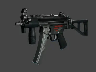FPS MP5k SMG Pack Low-poly 3D model