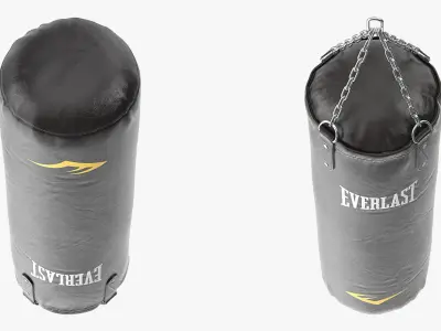 Boxing Gloves and Punching Bag Collection 3D model