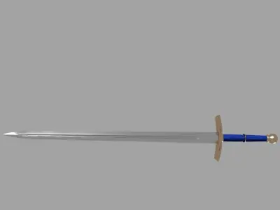 Knight sword Low-poly 3D model get