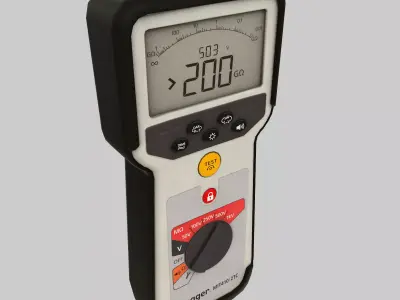 Megger MIT410 Insulation And Continuity Tester Low Poly Low-poly 3D model
